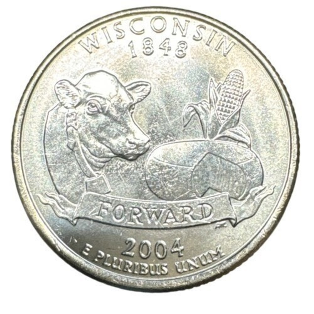 2004 P Wisconsin State BU Washington Quarter US Mint Coin